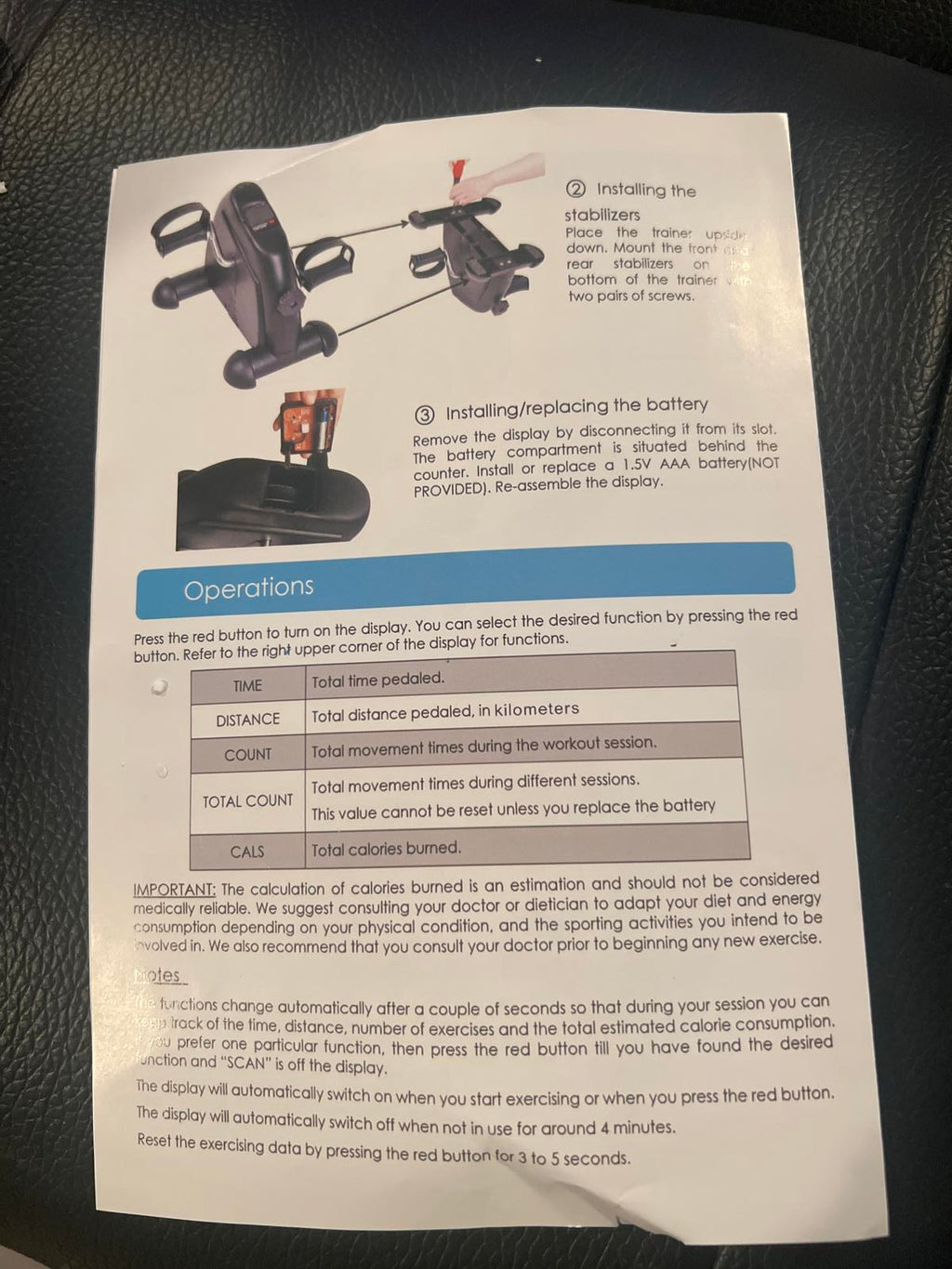 Awesport Mini Trainer Pedal Exerciser - Open Box, Quality Tested