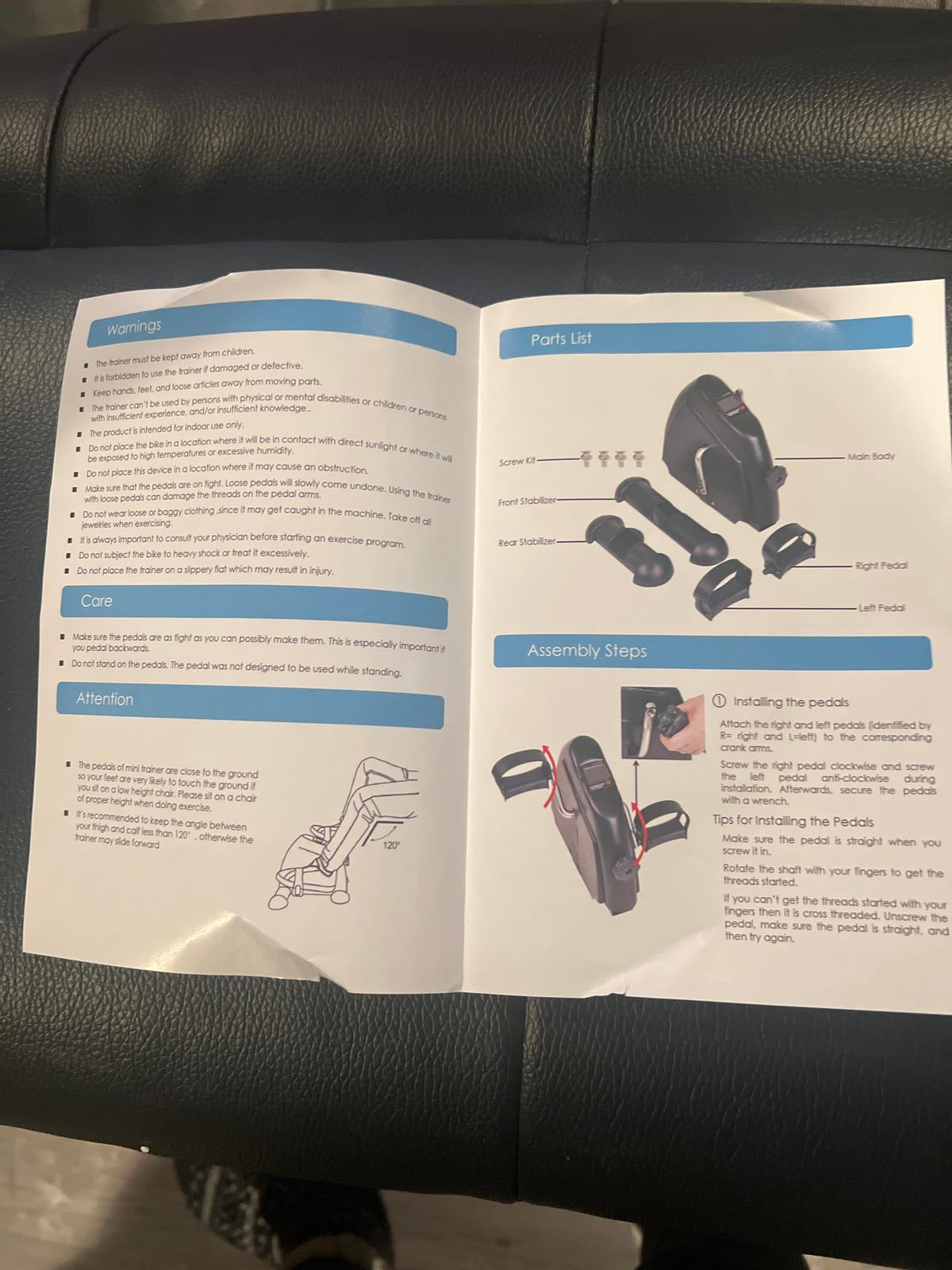 Awesport Mini Trainer Pedal Exerciser - Open Box, Quality Tested