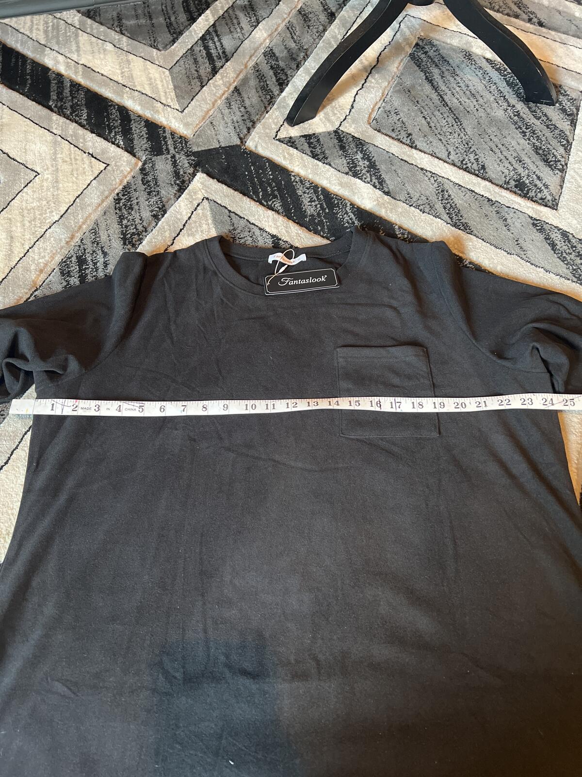 Fantaslook Black Long Sleeve Shirt Size 2XL