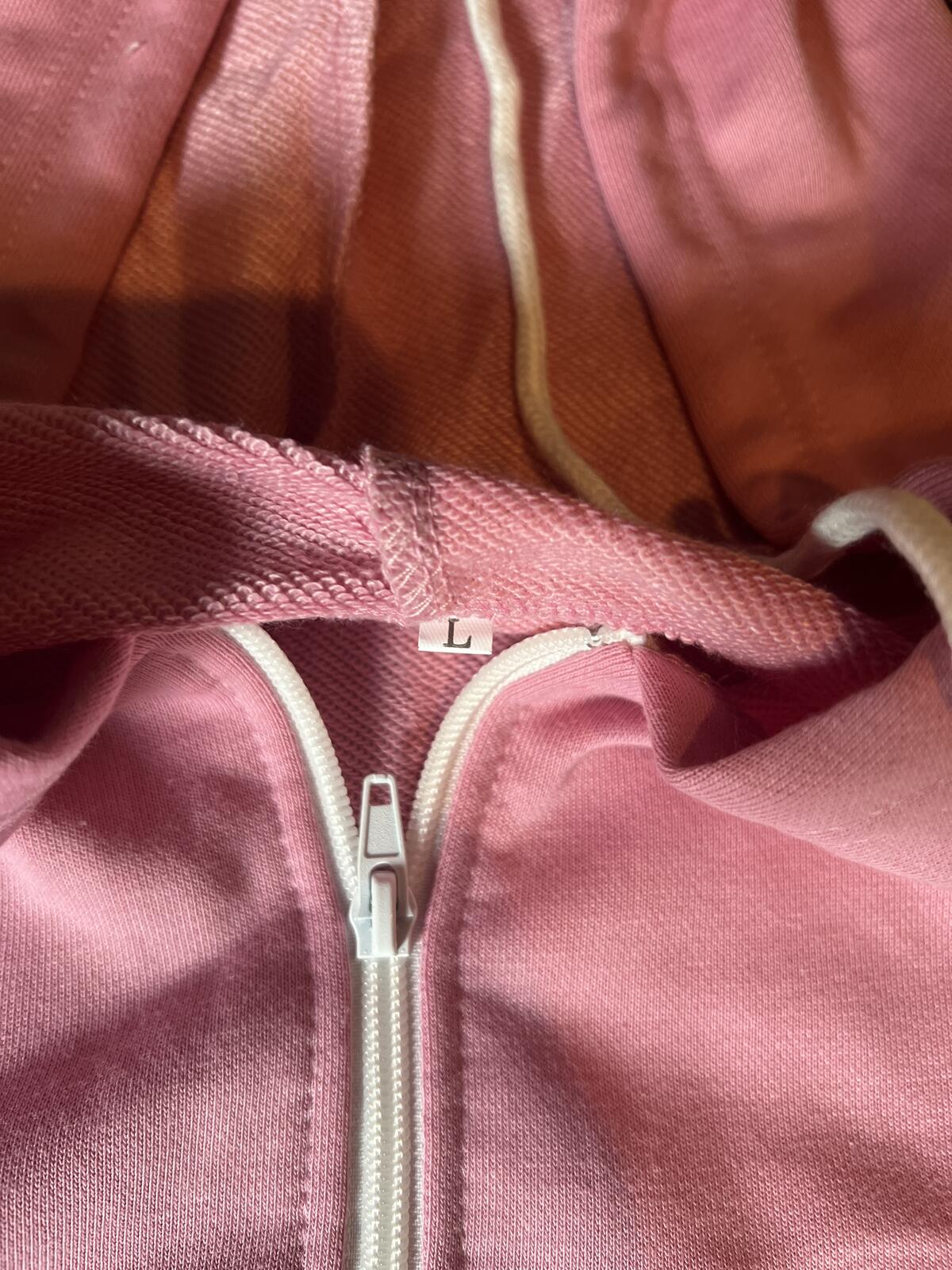 Color Block Zip-Up Hoodie Jacket - Size Large