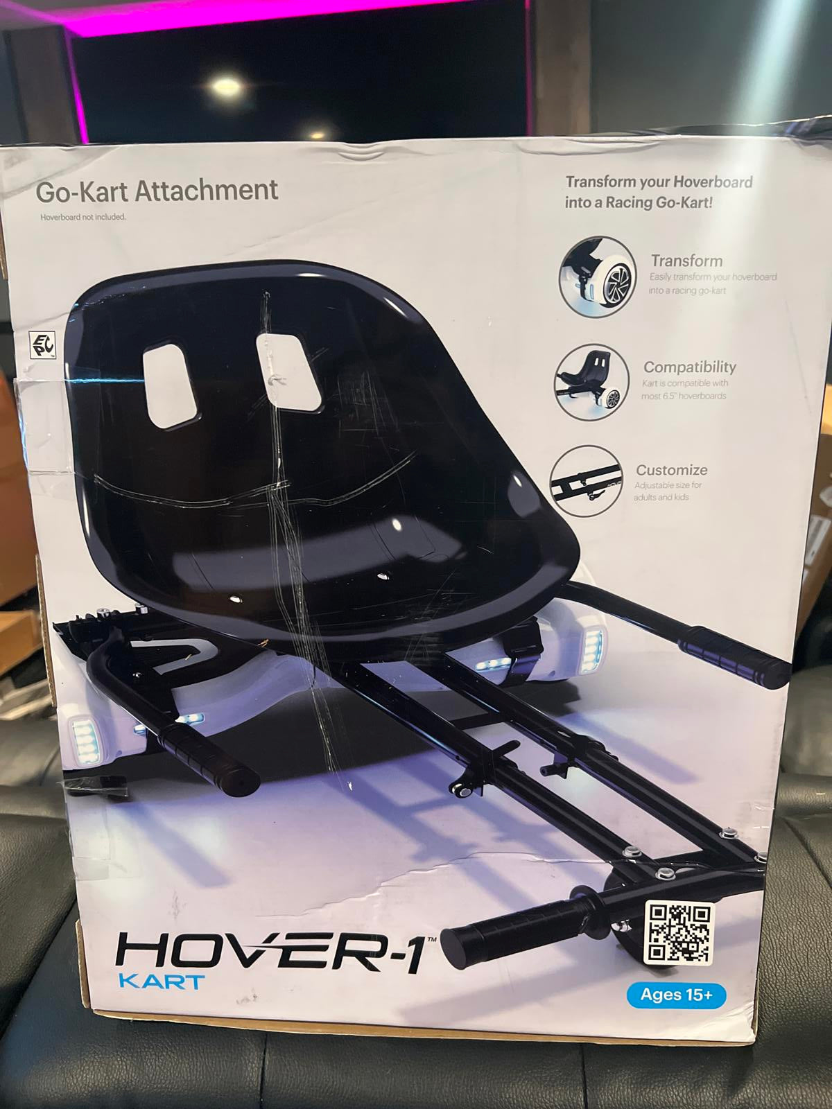 Hover-1 Kart Go-Kart Attachment for Hoverboard - Hoverboard not included