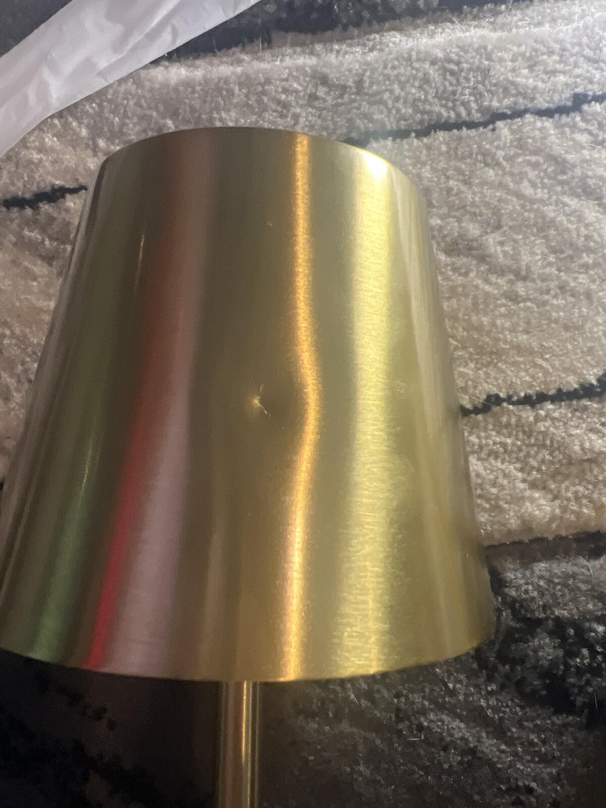 Pair of Modern Gold Tone Table Lamps with Touch On/Off