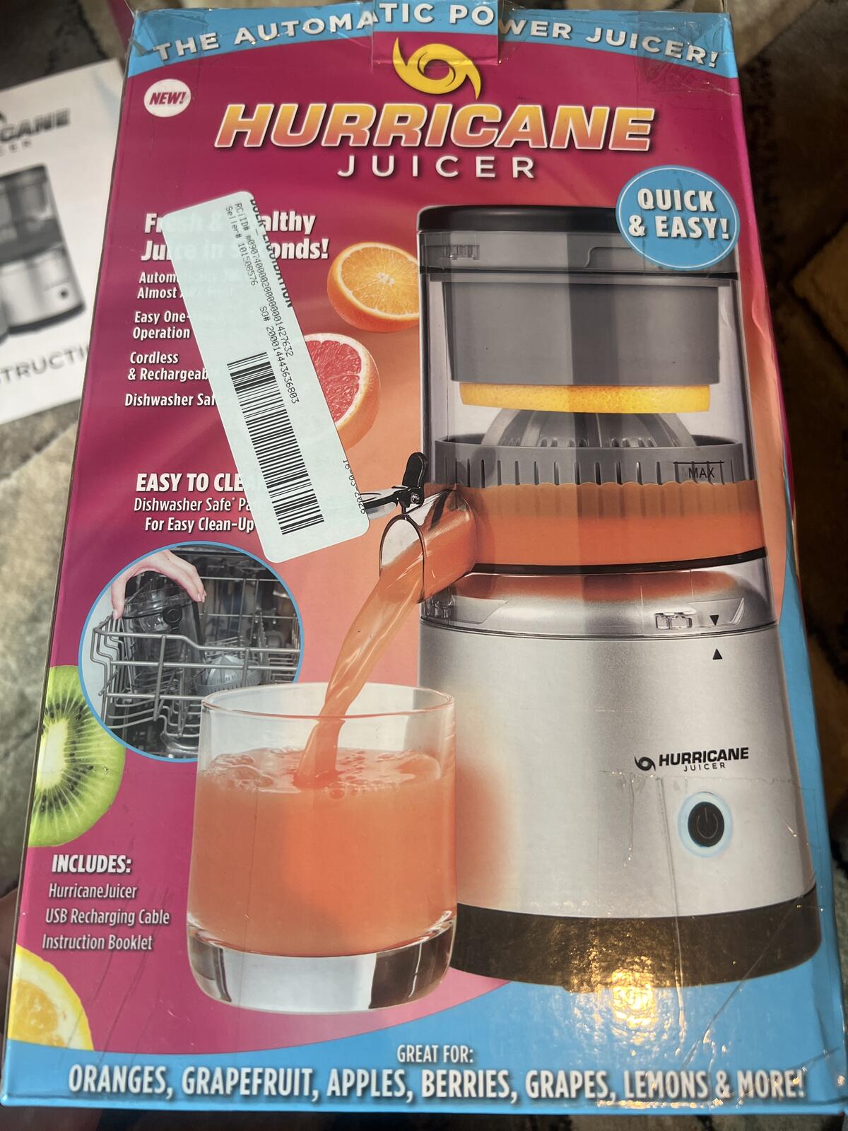 Hurricane Juicer Automatic Power Juicer - Salvage READ DESCRIPTION