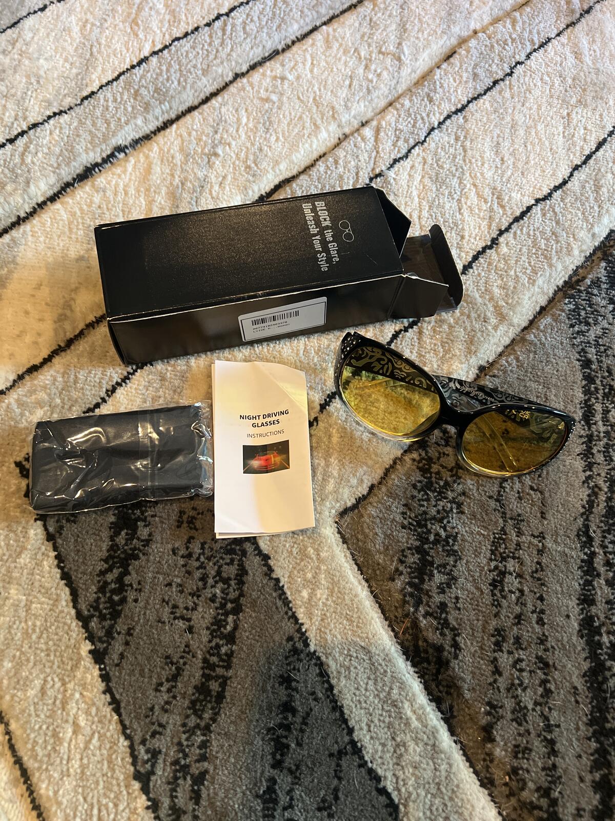 Lvide Women Night Driving Glasses with Yellow Lenses