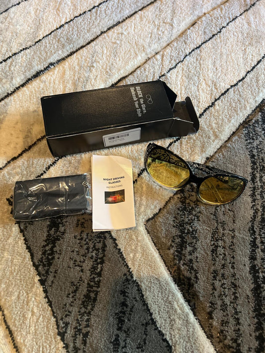 Lvide Women Night Driving Glasses with Yellow Lenses