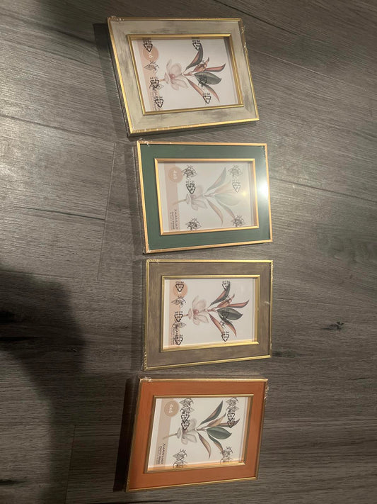 Set of 4 Decorative Photo Frames - 4x6 Size