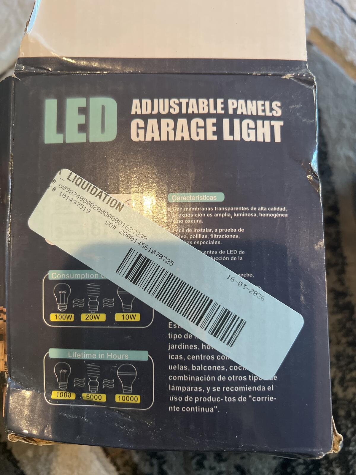 LED Adjustable Panels Garage Light - Energy Saving, Elegant Performance