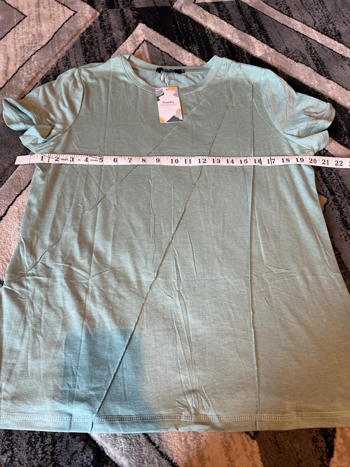 Sunbs Classic Active Fashion Light Green T-Shirt, Size L