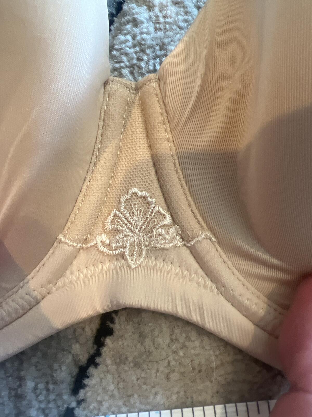 Exerin Strapless Nude Bra with Embroidered Detail - Size 36C