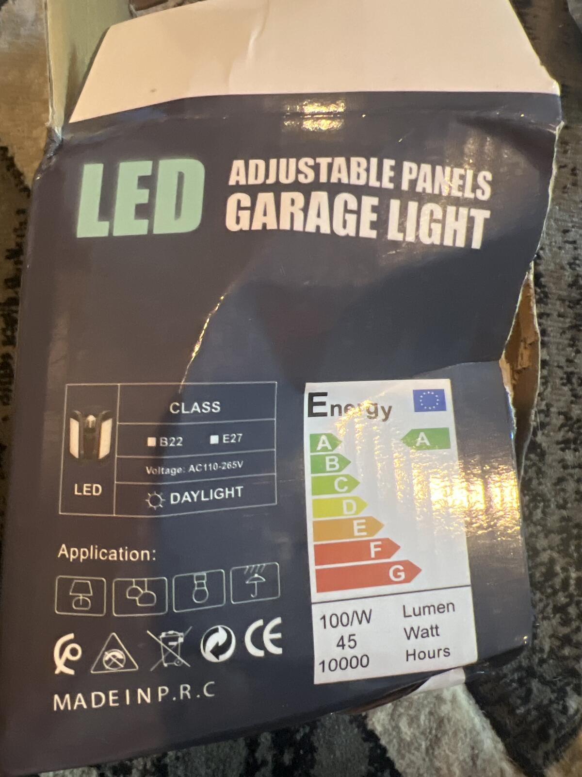 LED Adjustable Panels Garage Light - Energy Saving, Elegant Performance