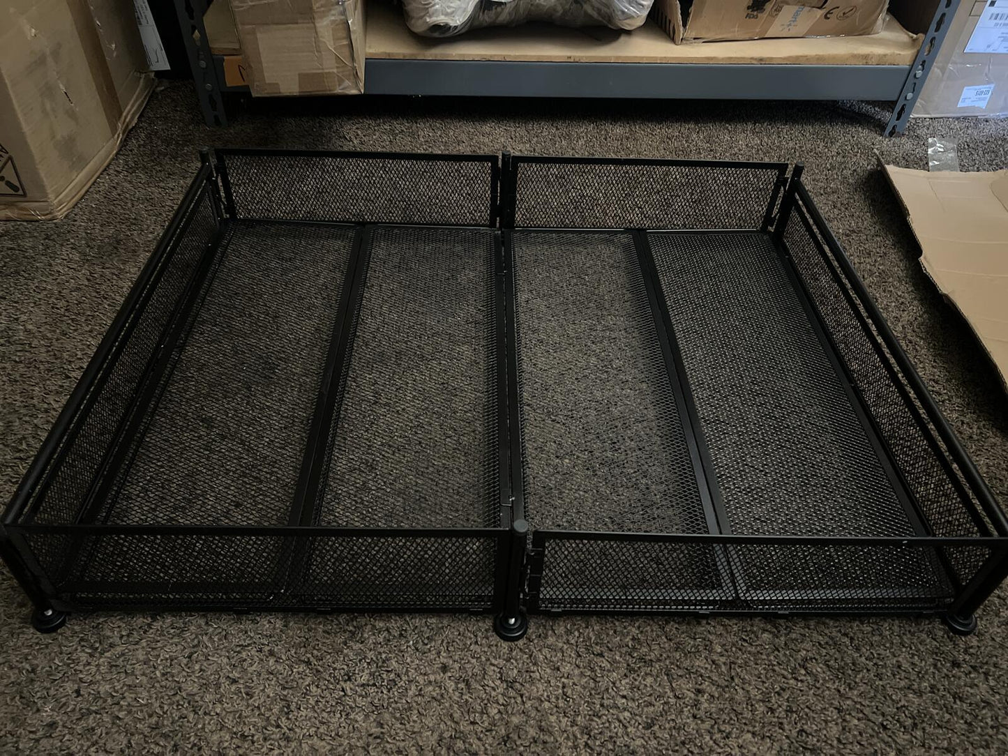 Neatway Under Bed Storage Container Metal Mesh Drawer Organizer Black