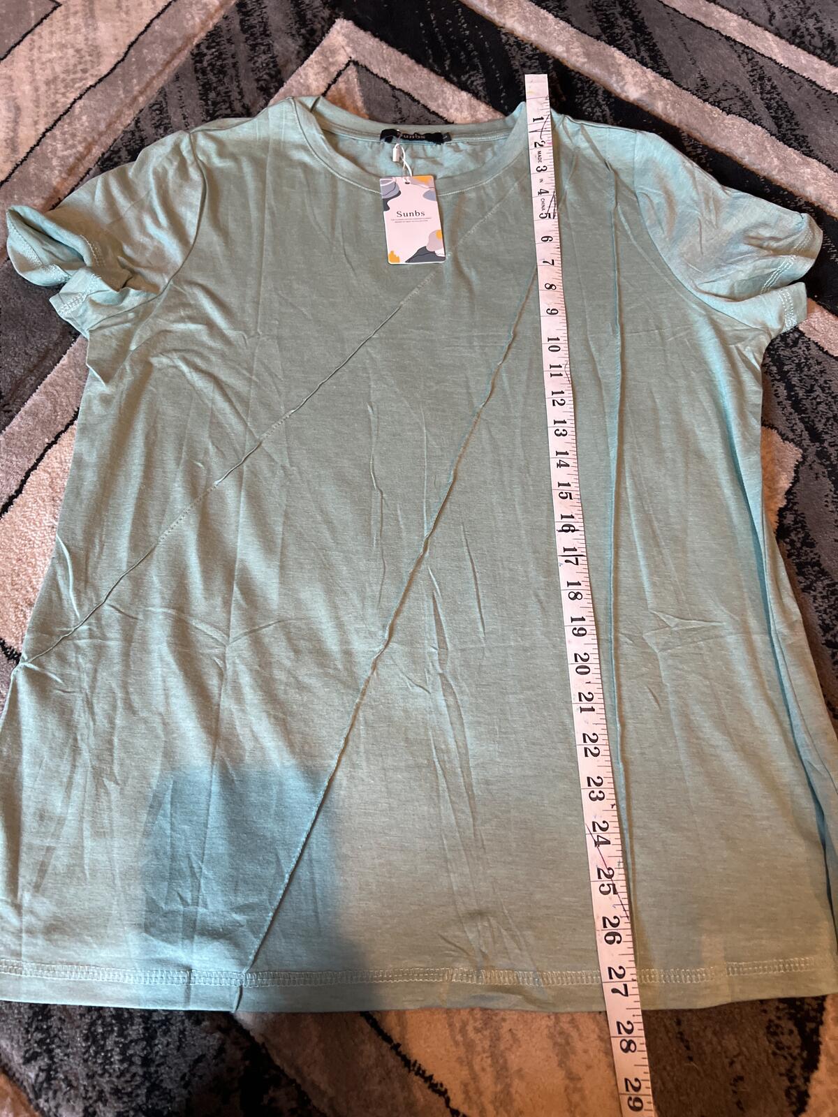 Sunbs Classic Active Fashion Light Green T-Shirt, Size L