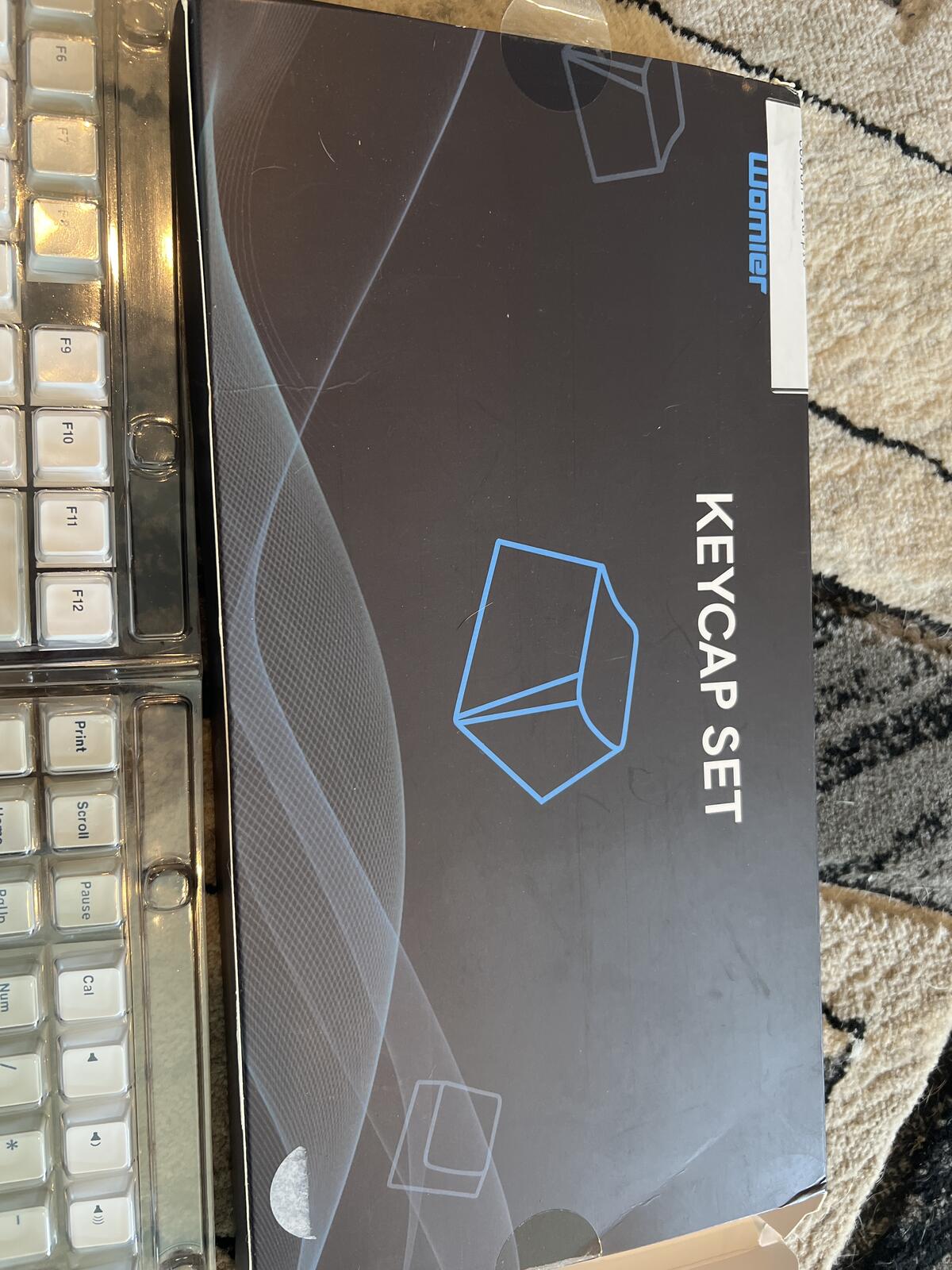 Womier Keycap Set for Mechanical Keyboards - White and Gray