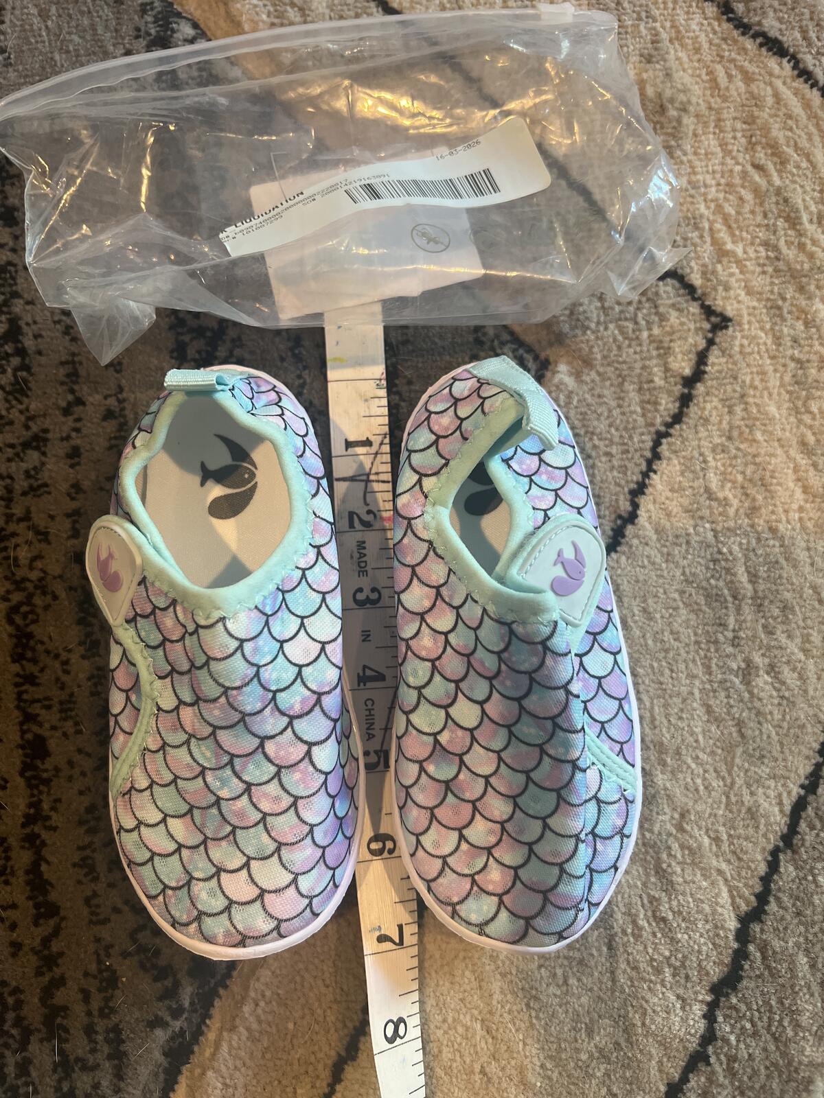 See Kai Run Toddler Shoes with Mermaid Scale Pattern