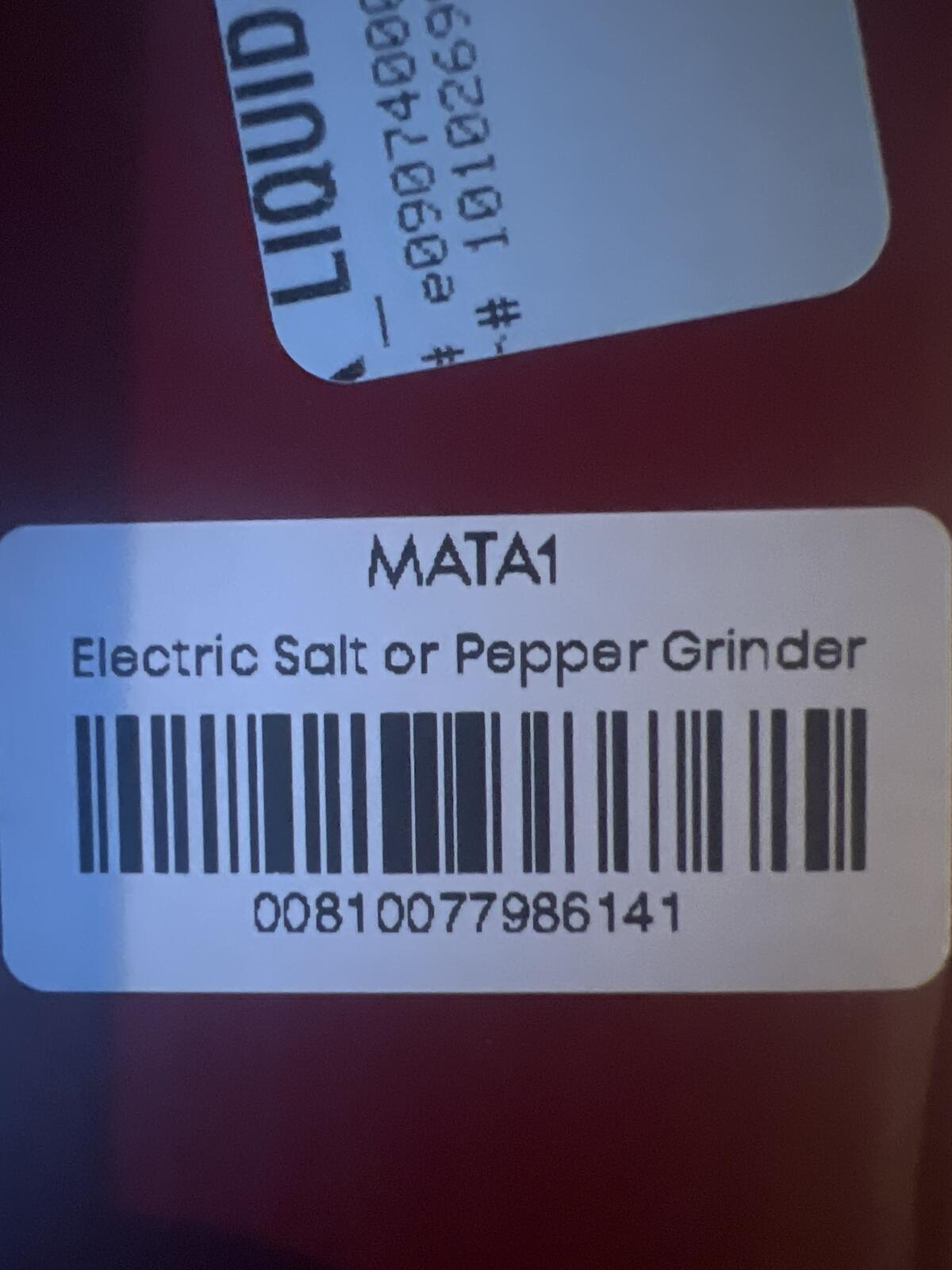 MATA1 Gravity Electric Salt or Pepper Grinder