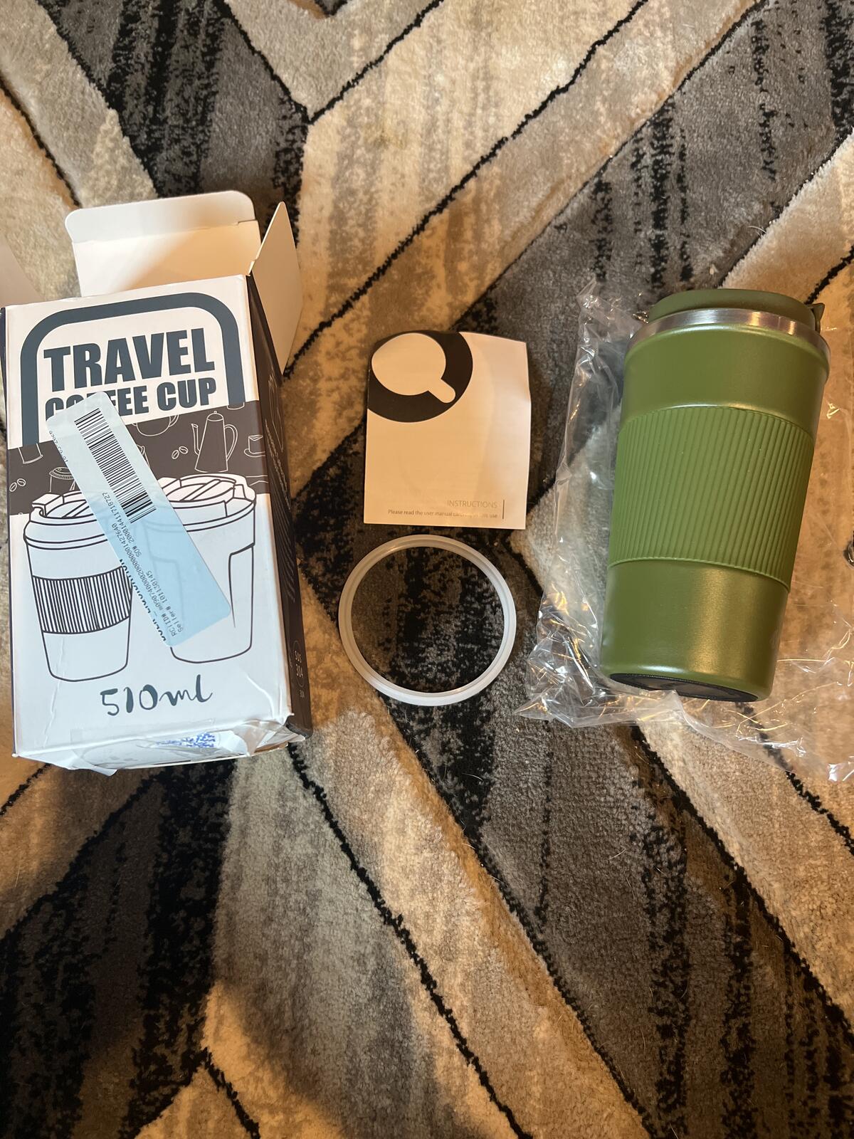 Reusable Stainless Steel Travel Coffee Mug 510ml - Green